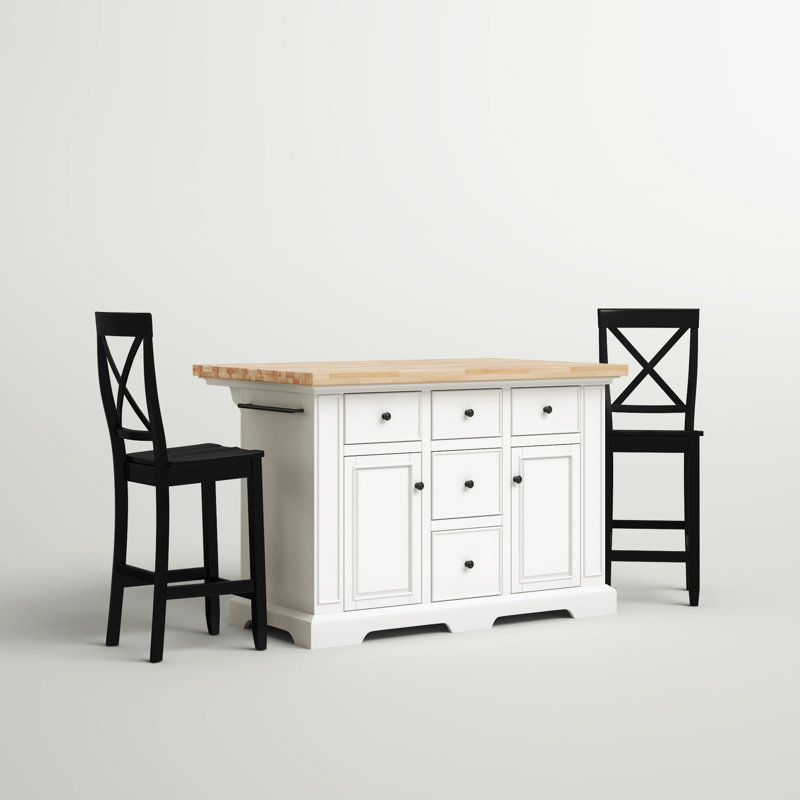 Three Posts™ Diamondback Kitchen Island Set & Reviews Wayfair